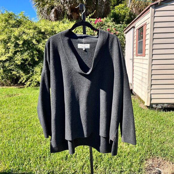 Henriette Steffensen Copenhagen Grey Soft Fleece Jumper Sweater Size M - Picture 1 of 8